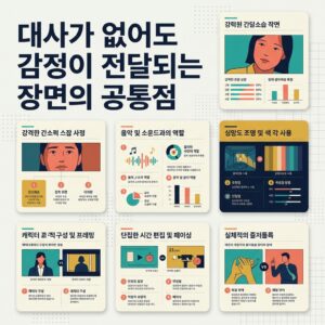 ai thumbnail infographic 대사가 없어도 감정이 전달되는 장면의 공통점 1786989276