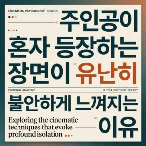 ai thumbnail typography 주인공이 혼자 등장하는 장면이 유난히 불안하게 느껴지는 이유 1787503913